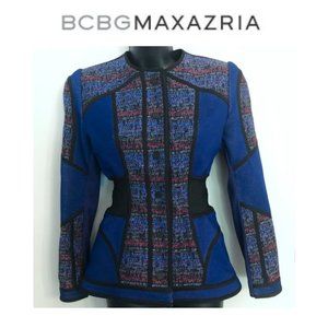 BCBG Blue Snap Down Runway Jacket
